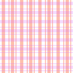 Soft pastel plaid pattern with peach and lavender tones