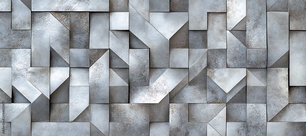 Poster abstract geometric silver texture background pattern design wall art decorative modern surface mater