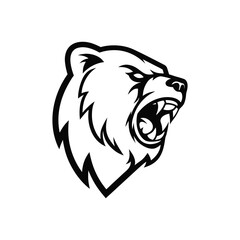 Bear Head Logo Illustration for Sports and Mascots