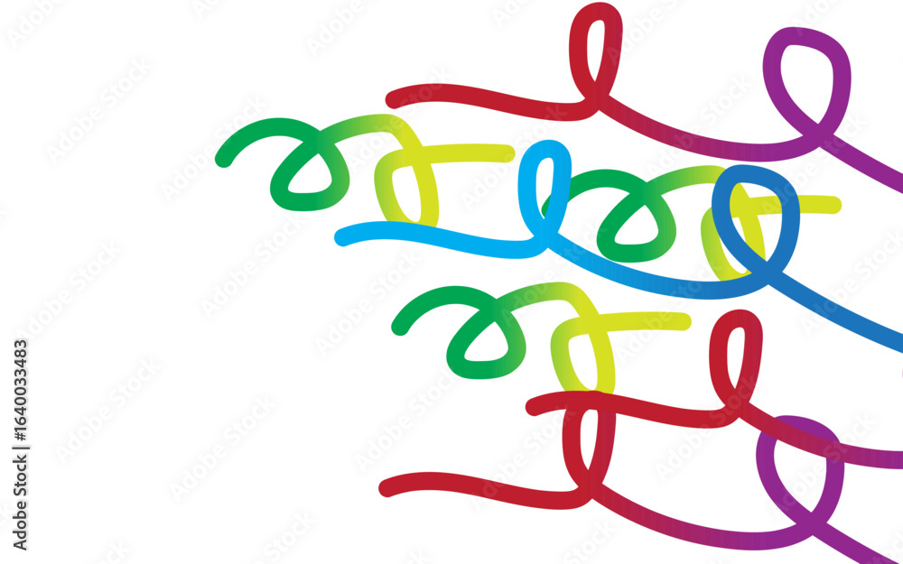 Aufkleber abstract background. a vector wave shape gradient pattern. a 3d rainbow ribbon knot graphic design w