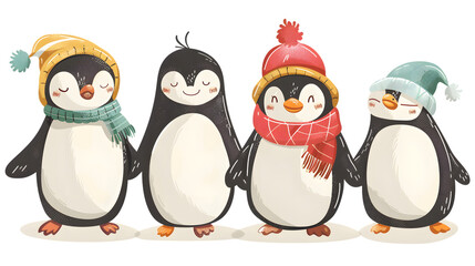 Adorable Penguin Character Illustration Set for Creative Projects