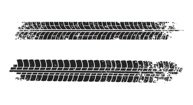 Tire Track Silhouette Vector Illustration for Automotive and Design Projects silhouette