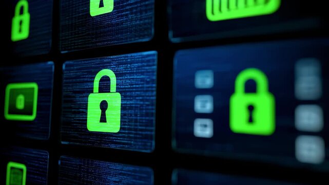 Digital Security Network Lock Screen Flashing