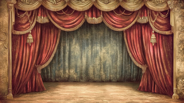 Stage Curtains - In theaters to conceal the stage from the audience.