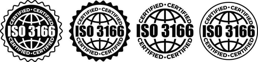 ISO 3166 Certified Stamp– Country Code Standard Label and Stamp Vector Design