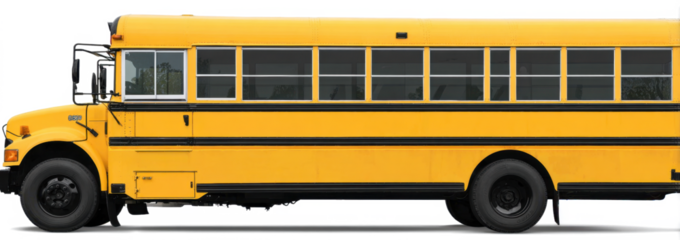 Yellow bus looks inviting for kids to go to school full of joy 