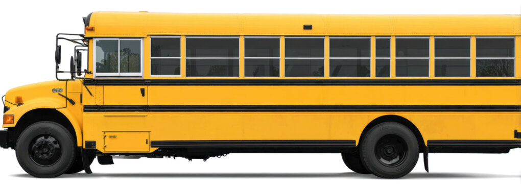 Yellow bus looks inviting for kids to go to school full of joy  - Powered by Adobe