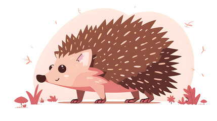 Adorable Hedgehog Cartoon Character Illustration for Creative Projects