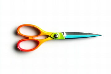 Vibrant Rainbow Gradient Scissors on White Background

