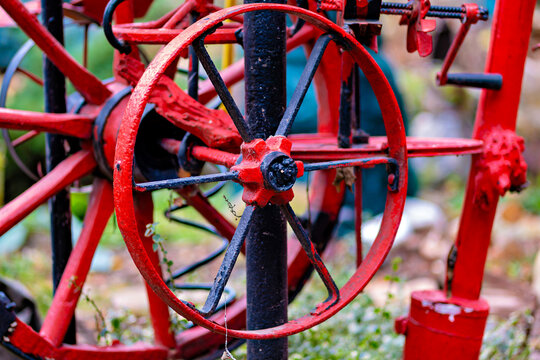 This is an image of a mechanical device which appears to be a part of a larger machine or structure