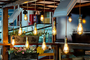 This image shows an outdoor setting with a rustic and cozy atmosphere