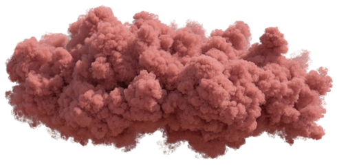 Pinkish-red cloud-like shape