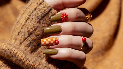 Elegant Short Square and Almond Nails for Autumn Fashion