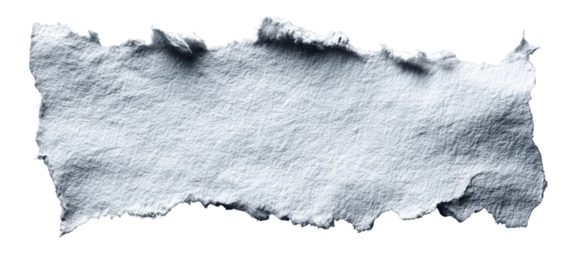 Torn piece of light gray paper
