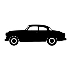 Fototapeta premium Classic Silhouette of a Vintage Automobile, Timeless Automotive Design