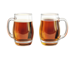 glass of beer on white background