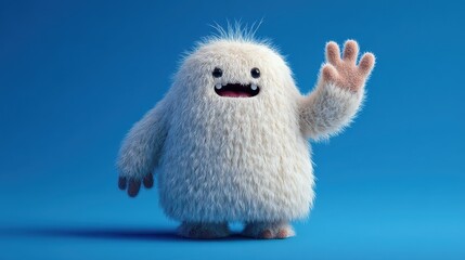 cute fluffy white yeti