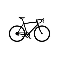Fototapeta premium Black bicycle silhouette isolated on transparent background