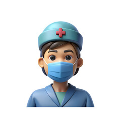 nurse with protective face mask