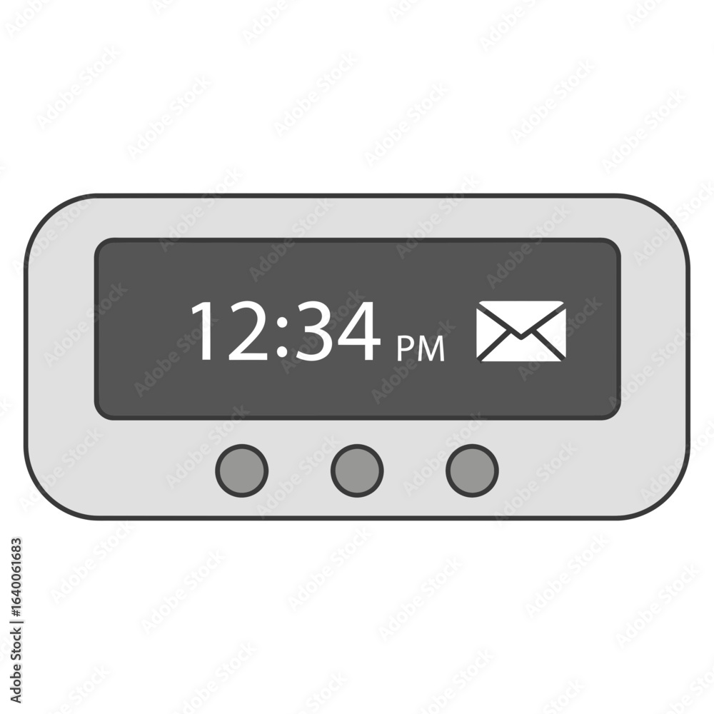Poster Digital device displays time and a message notification icon.