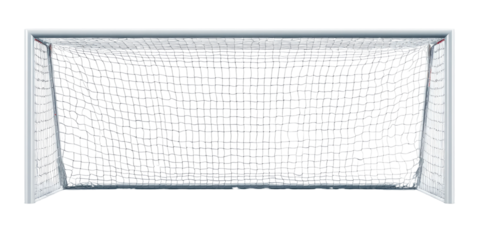 Soccer goal, white, net
