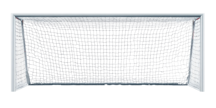 Soccer goal, white, net