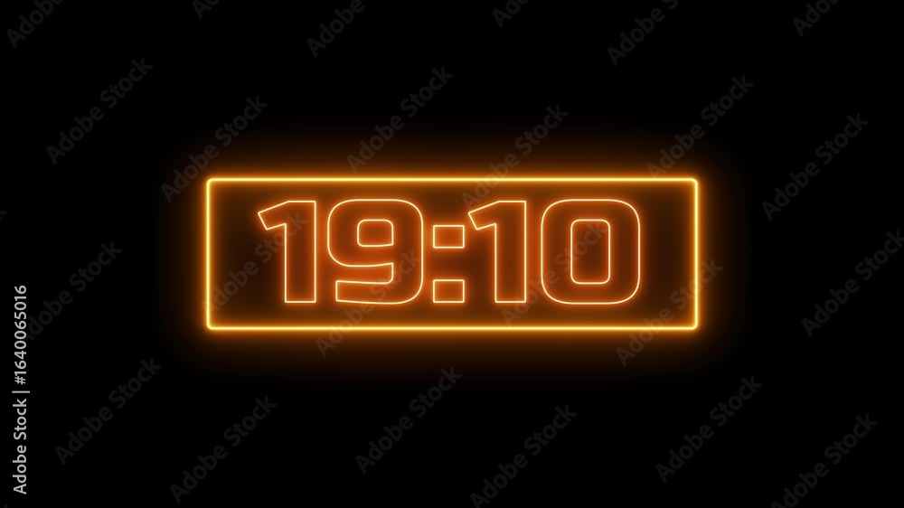 Poster 20 minute countdown animation from 1200 seconds to 0 seconds on black background.