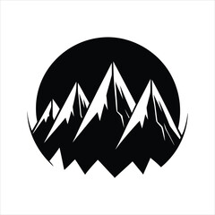 Scenic Mountain Landscape Silhouette Illustration