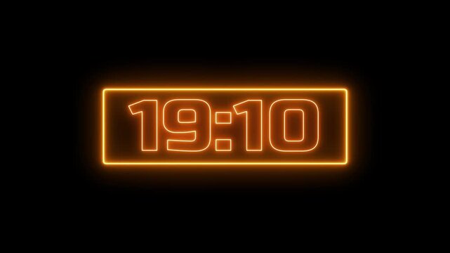 20 minute countdown animation from 1200 seconds to 0 seconds on black background.