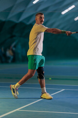 Man playing tennis on a court
