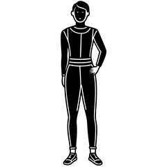 Fototapeta premium Person in athletic wear with hand on hip