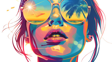 Stunning Beach Reflection in Sunglasses worn by Head Girl