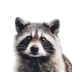 Close-up of a raccoon's face