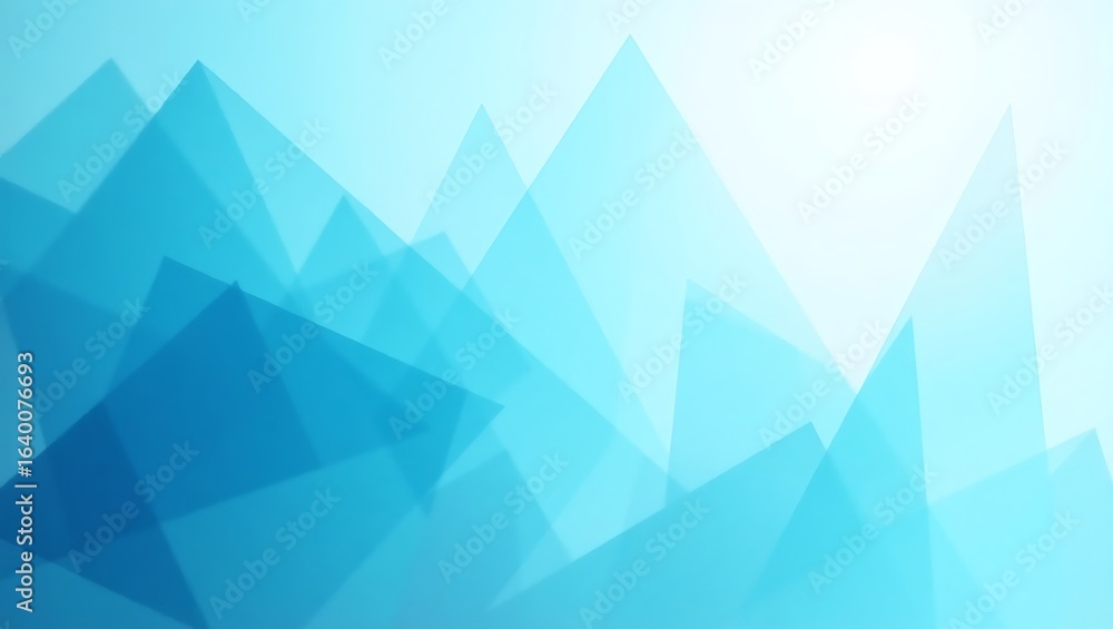 Poster abstract geometric background. overlapping transparent triangles in shades of blue. modern business 