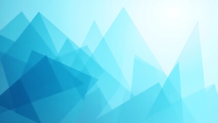 Obraz premium Abstract geometric background. Overlapping transparent triangles in shades of blue. Modern business and technology design. Generative Ai.