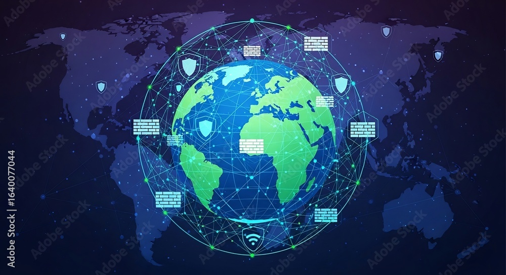 Poster global network security protecting data in a connected world