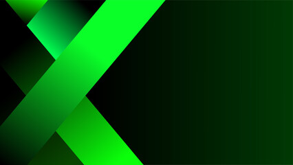 Elegant green ribbons glowing background