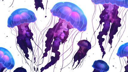 Vibrant Jellyfish Illustration in Modern Design Style