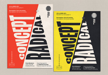 Modernist Graphic Swiss Style Poster Layout
