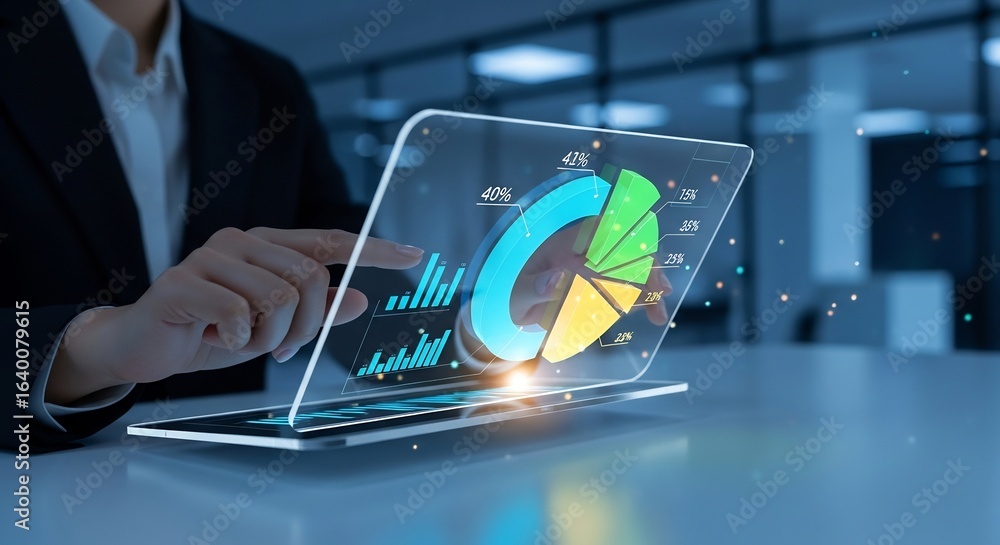 Aufkleber data analysis business intelligence and strategic decision-making with visualized insights