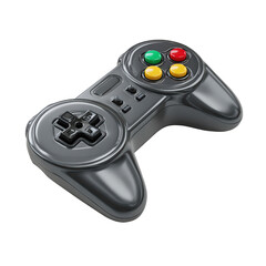 Retro Gaming Controller Classic Gamepad Nostalgia Video Games, isolated on transparent background, perfect cutout, PNG