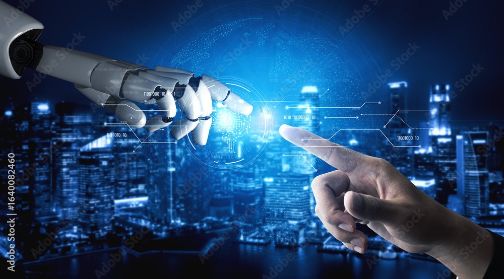 Poster ai processing digital data through neural circuits, analyzing signals, powering intelligence, and ma