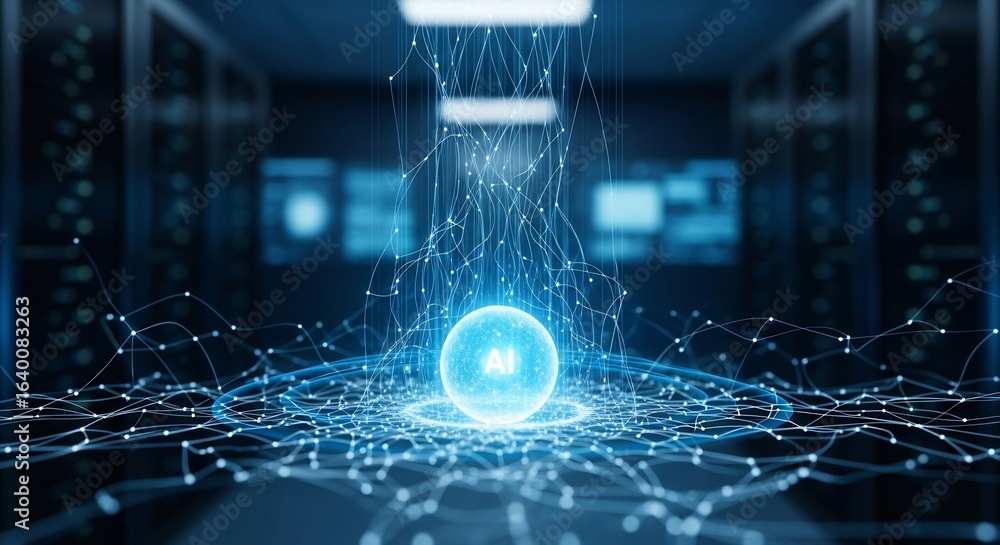 Poster ai-powered data center the future of computing and connectivity