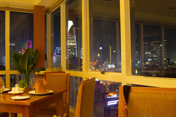 View of Saigon from Restaurant