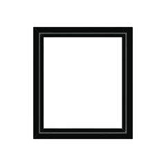 Black square frame with white background, decorative border design element
