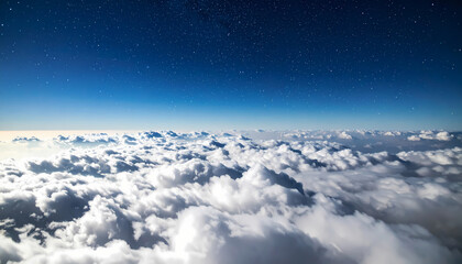 Aerial view of clouds and sky