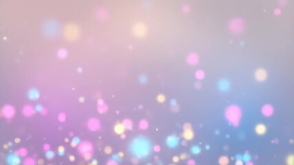 Soft Glowing Pastel Particles Dreamy Background - Loopable animation of soft, glowing pastel-colored particles slowly drifting across a dreamy background. - Powered by Adobe