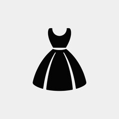 dress icon, gown silhouette, fashion dress vector, elegant clothing symbol, evening gown graphic, party dress logo, formal wear icon, cocktail dress silhouette, stylish outfit vector, black dress symb