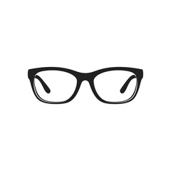 Fototapeta premium Black glasses icon illustration on white background for website and design