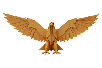 Naklejka premium Majestic origami eagle with outstretched wings symbolizes freedom and power